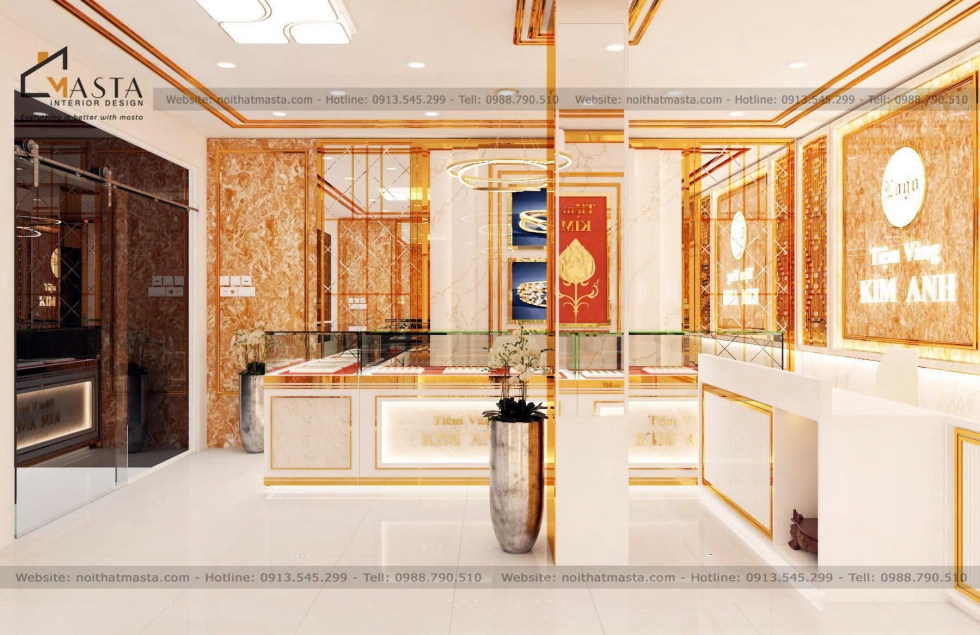 Thiết Kế Tiệm Vàng Kim Anh - Anh Tuấn - Long An